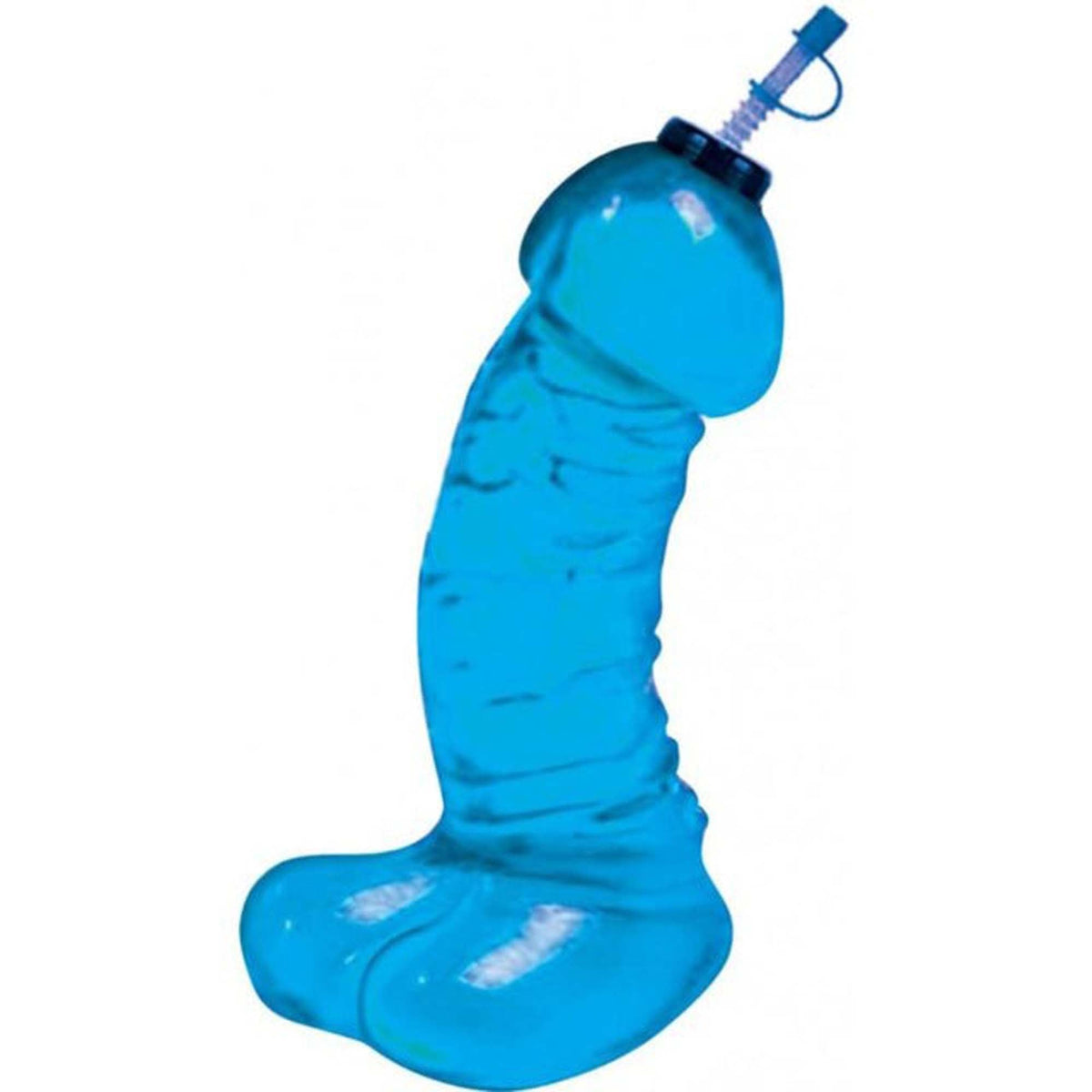 EP Product Canada INC. Bachelorette Bachelorette Party Blue Dicky Chug Bottle with Straw, 16 Oz, 1 Count 818631021086