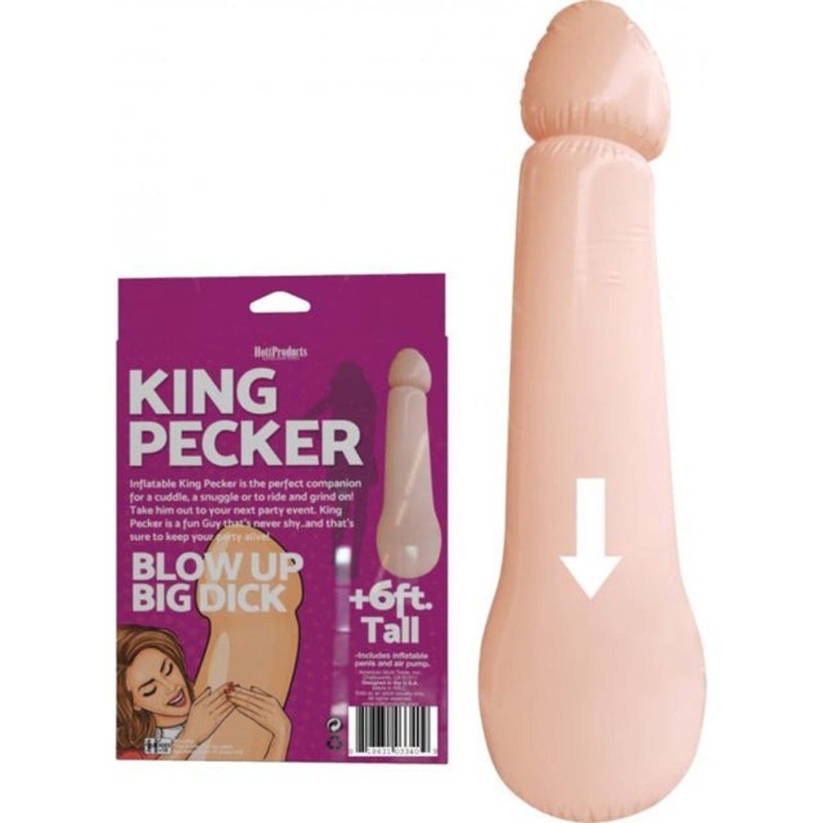 EP Product Canada INC. Bachelorette Bachelorette Party Inflatable King Pecker, 72 Inches, 1 Count