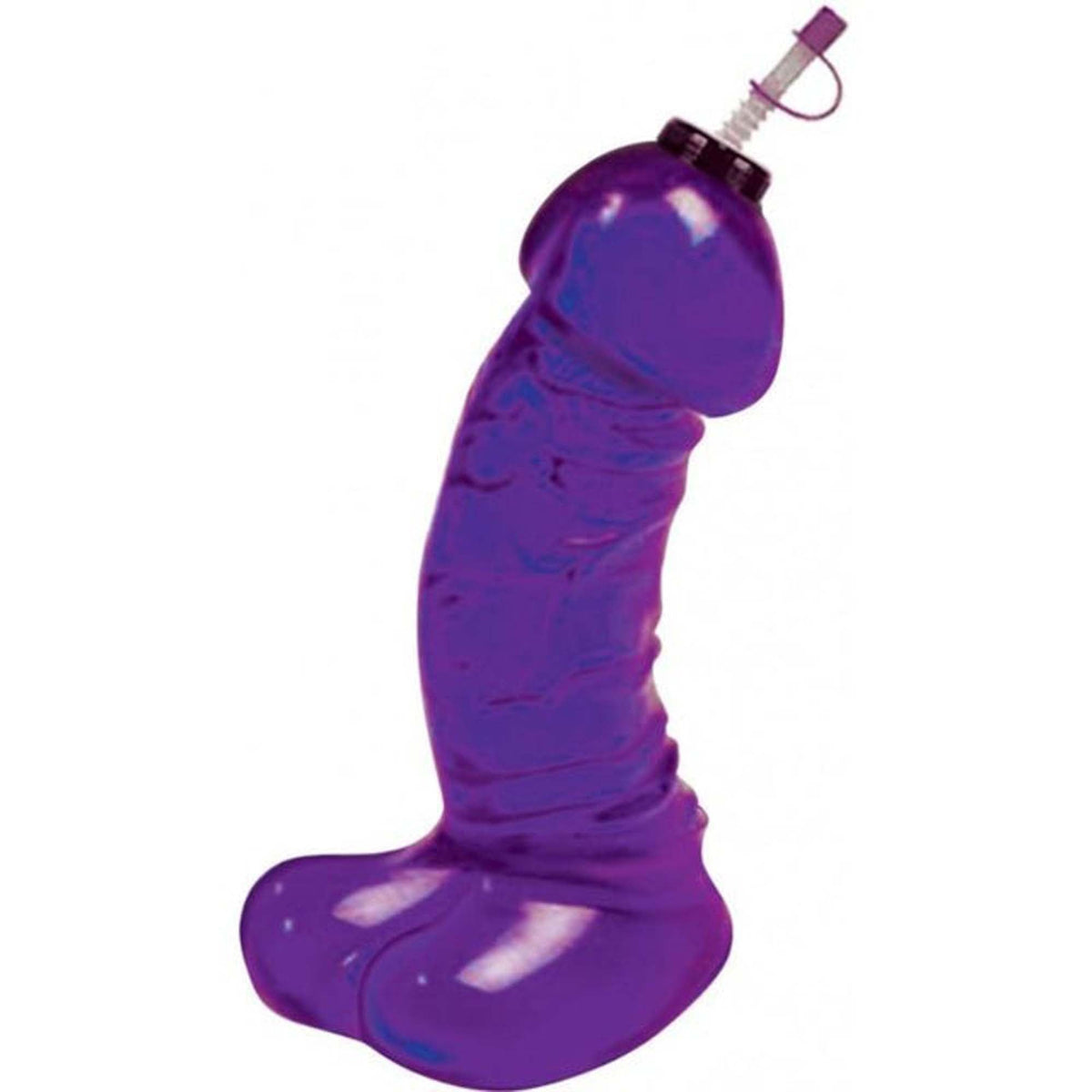 EP Product Canada INC. Bachelorette Bachelorette Party Purple Dicky Chug Bottle with Straw, 16 Oz, 1 Count 818631021116