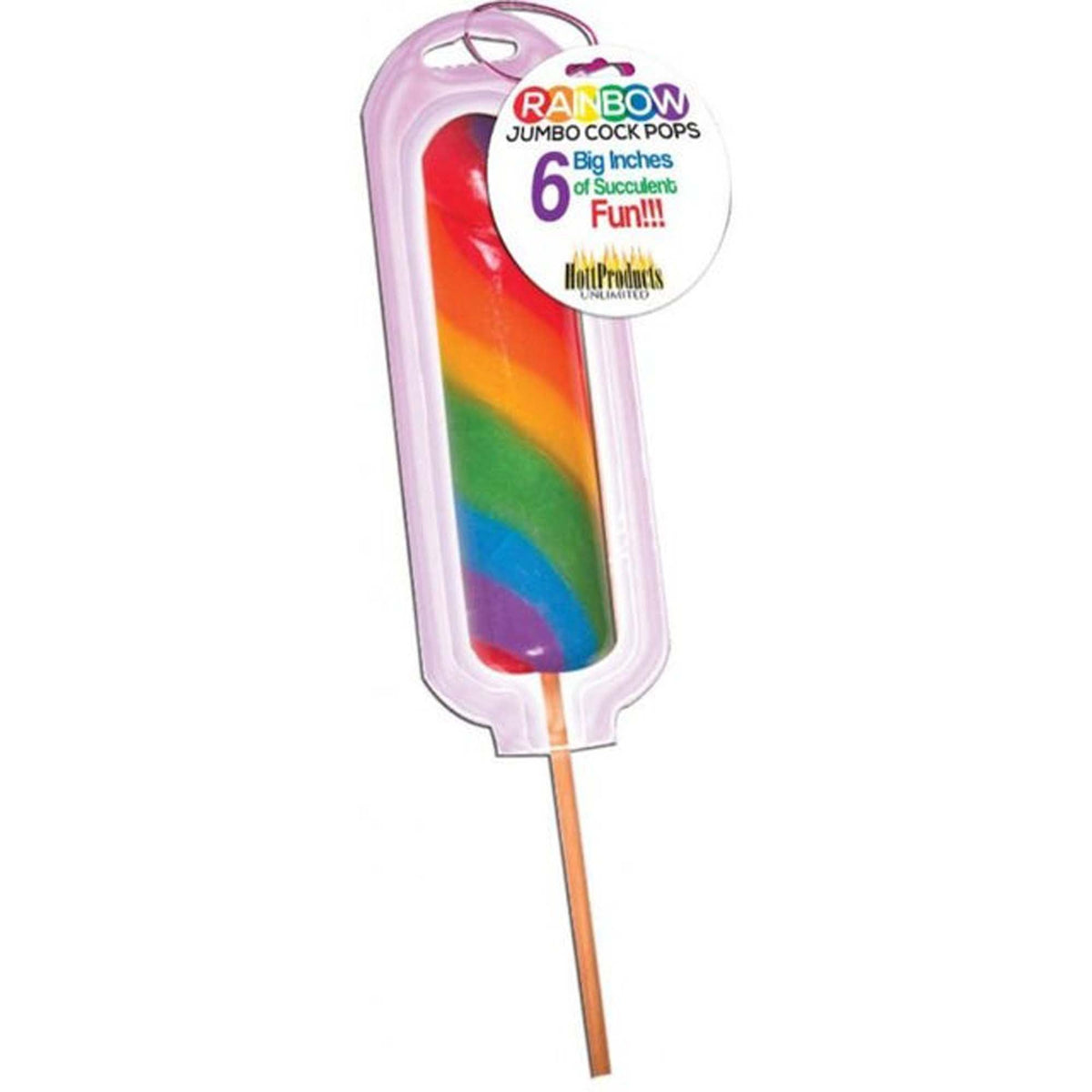 EP Product Canada INC. Bachelorette Bachelorette Party Rainbow Jumbo Candy Cock Pop, 1 Count