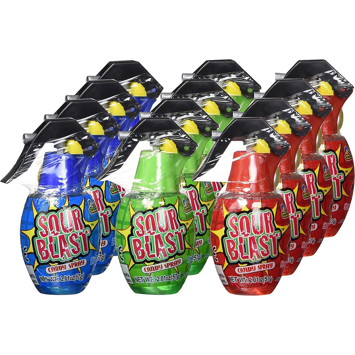 EXCLUSIVE CANDY & NOVELTY DISTRIBUTING LTD Candy Sour Blast Spray Candy 57g,assorted, 1 count 060631187013
