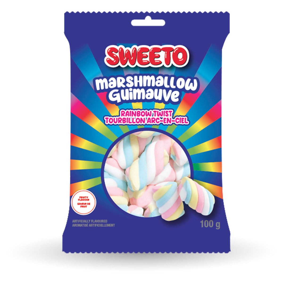 EXCLUSIVE CANDY & NOVELTY DISTRIBUTING LTD Impulse Buying Sweeto Marshmallow Rainbow, 100g, 1 Count 060631937038