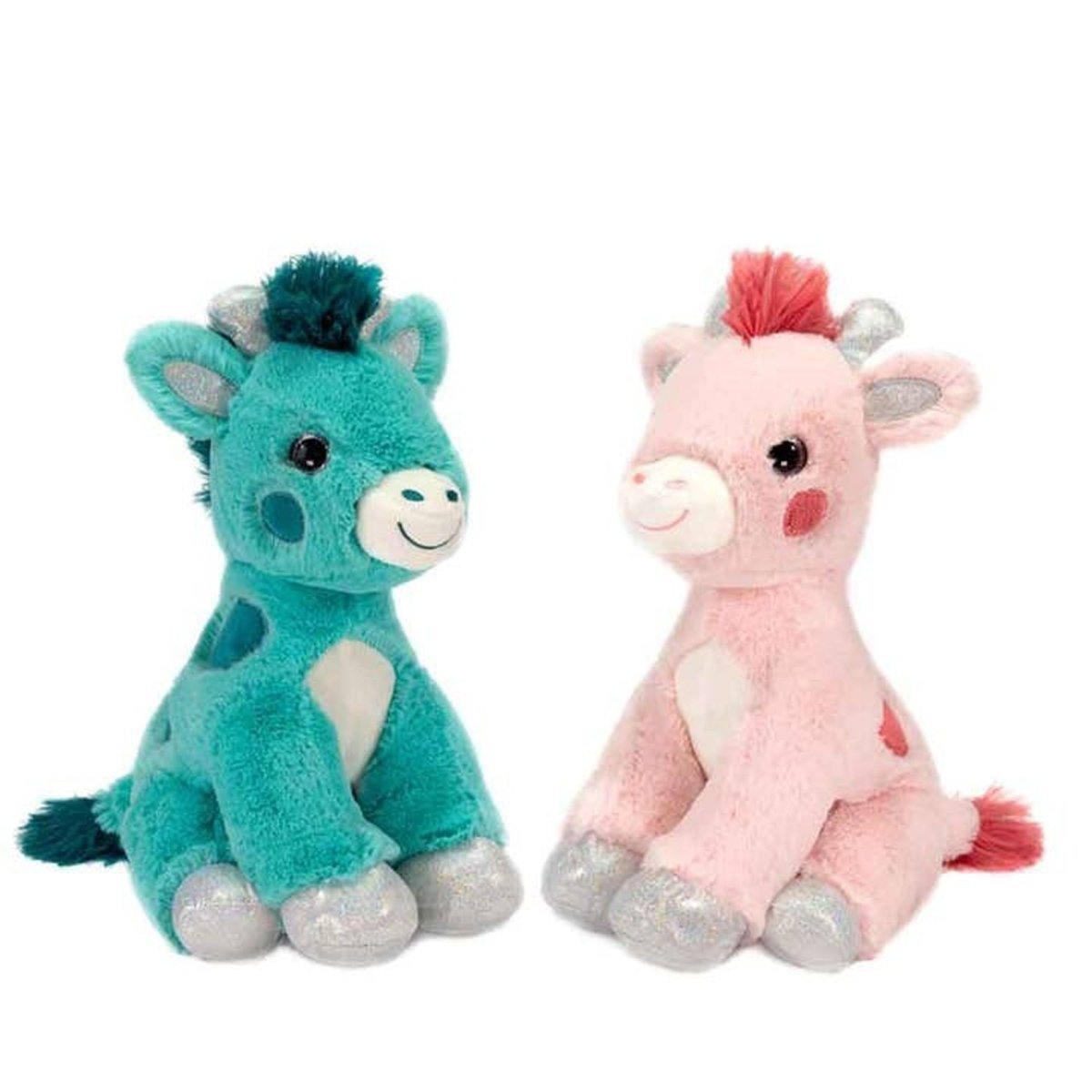 Fiesta Baby Shower Sitting Giraffe Plush, Earth Pals, 10 Inches, Assortment, 1 Count 091671708630