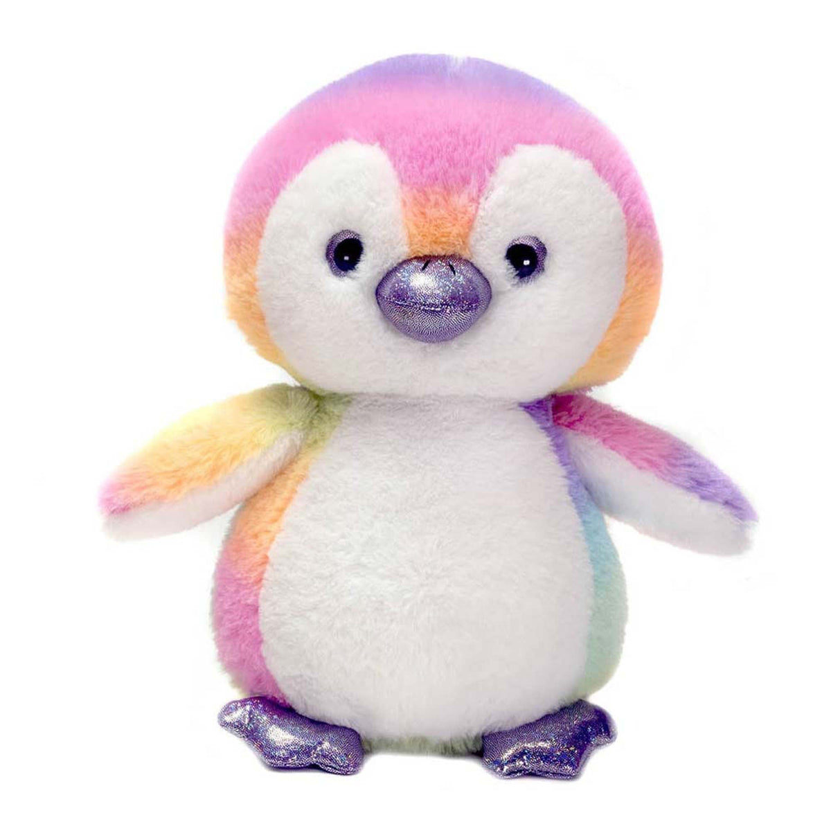 Fiesta Plushes Pastel Rainbow Penguin Plush, 10 Inches, 1 Count 091671700528