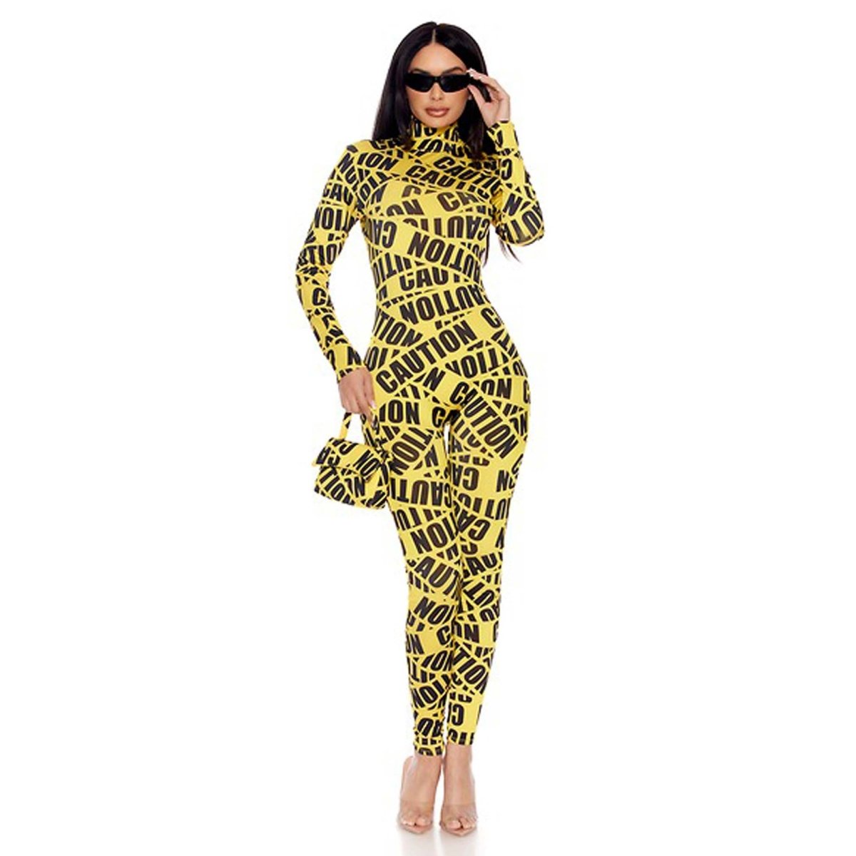Caution Tape Costume for Adults, Jumpsuit Party Expert