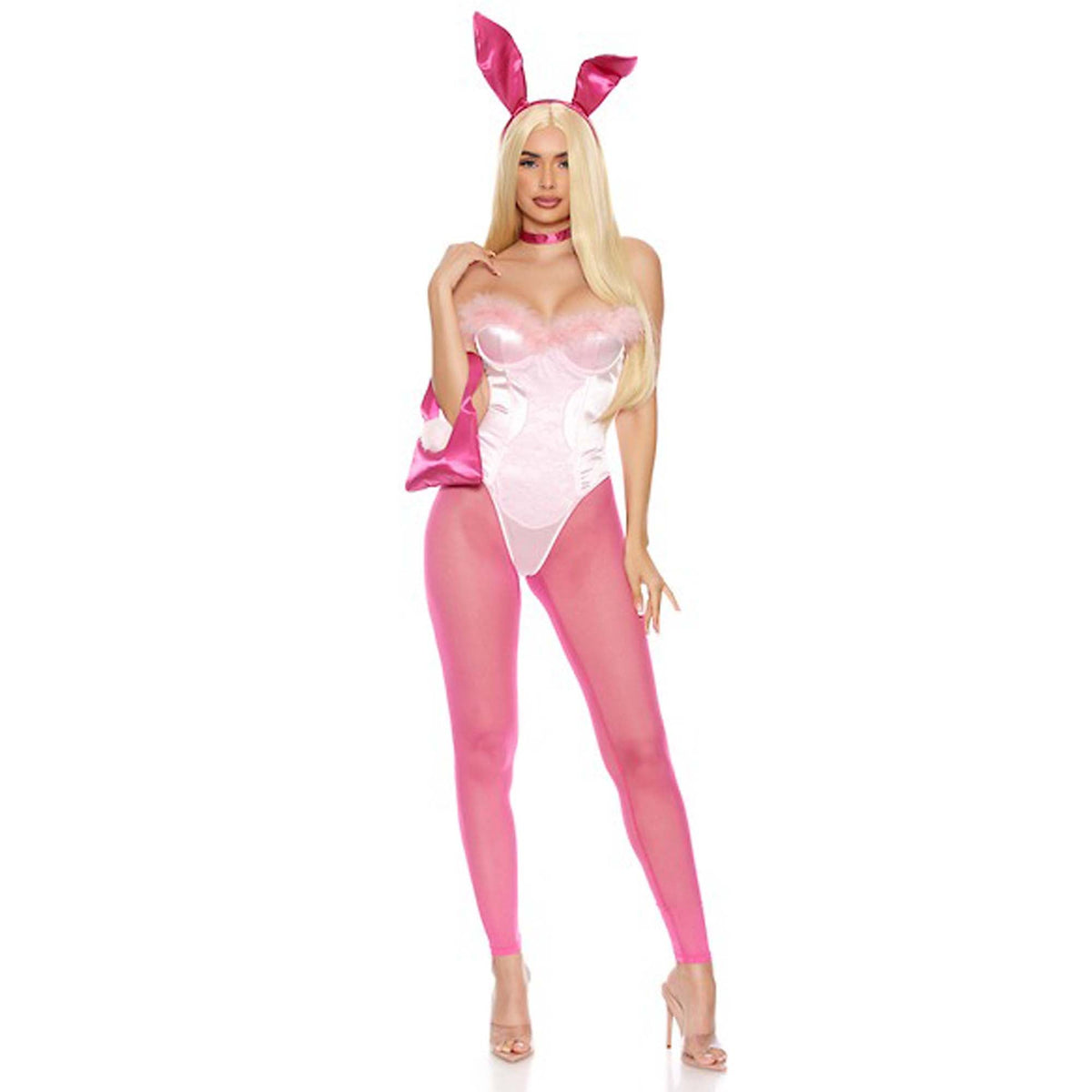 FORPLAY INC. Costumes Legal Bunny Costume for Adults, Pink Bodysuit and Leggings