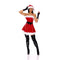 FORPLAY INC. Costumes Sexy Winter Talent Costume for Adults, Red Vinyl Mini Dress
