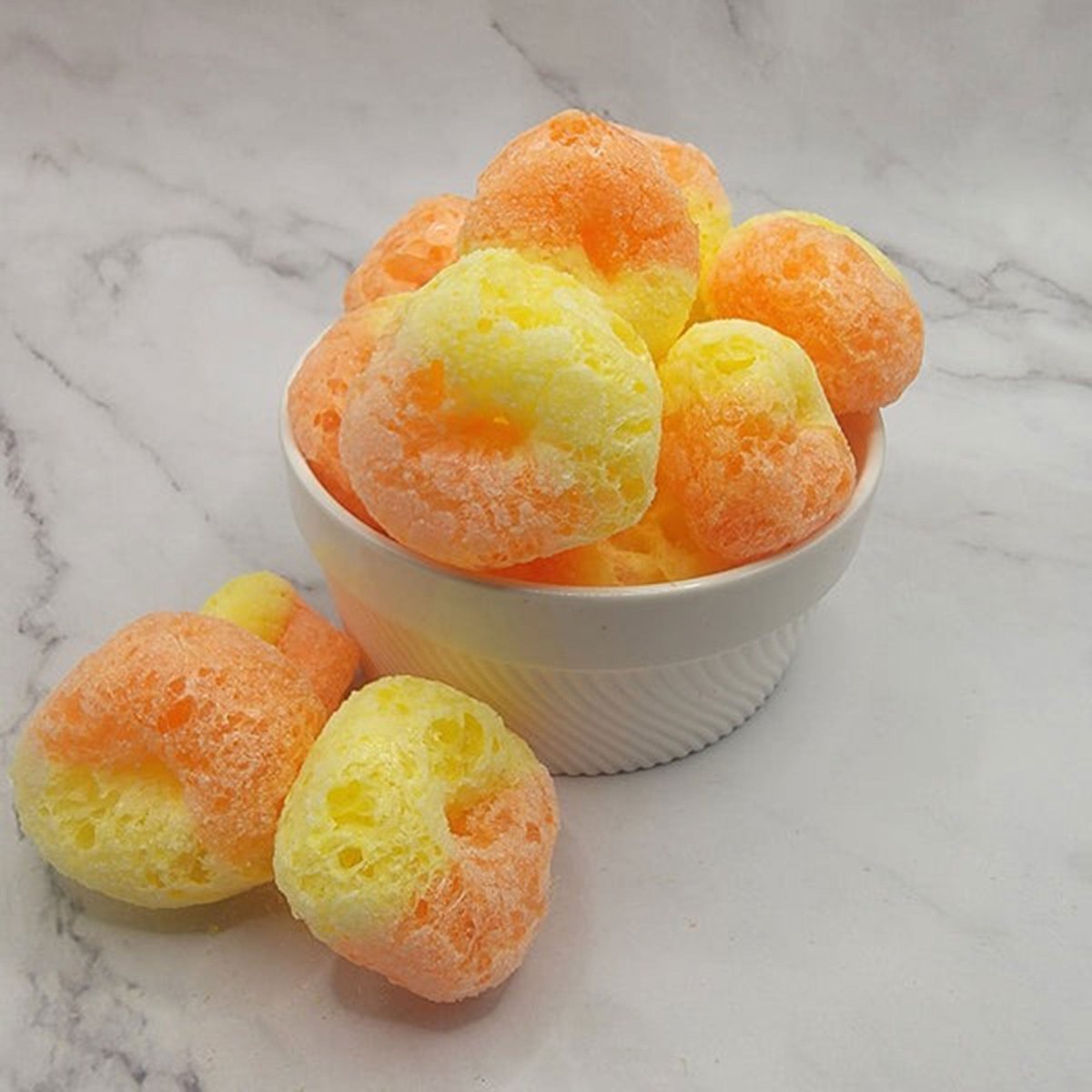 FROSTY SNACK Impulse Buying Freeze Dried Peach Ring, 60g, 1 Count 726529056082