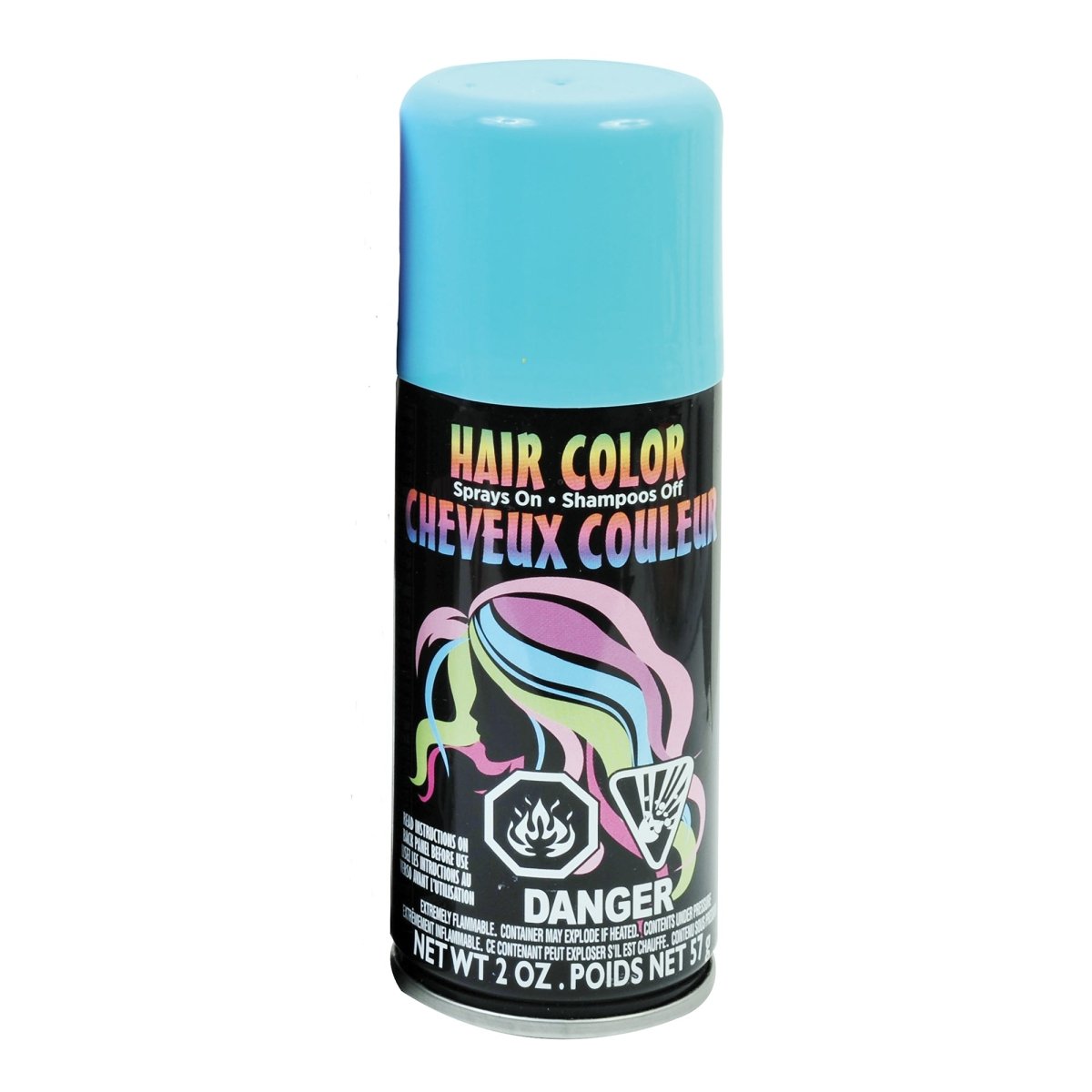 FUN WORLD Costume Accessories Baby Blue Hair Spray, 1 Count 023168948410