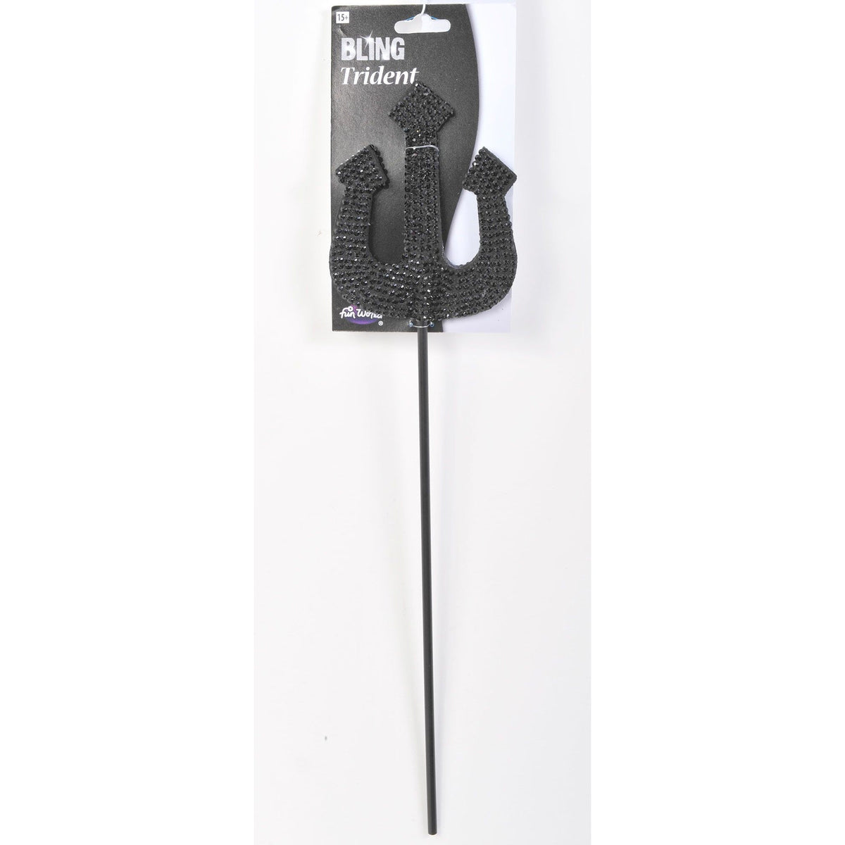 FUN WORLD Costume Accessories Black Bling Diva Fork Wand, 1 Count 071765160216