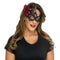FUN WORLD Costume Accessories Black Gothic Rose Queen Eye Mask for Adults 071765074285