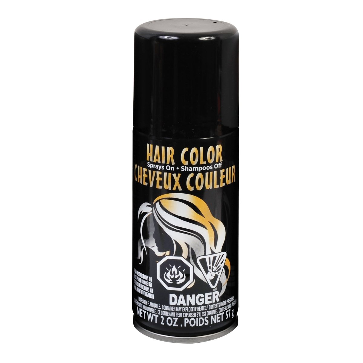 FUN WORLD Costume Accessories Black Hair Spray, 1 Count 023168094803