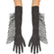 FUN WORLD Costume Accessories Black Long Fringed Gloves for Adults 071765029926