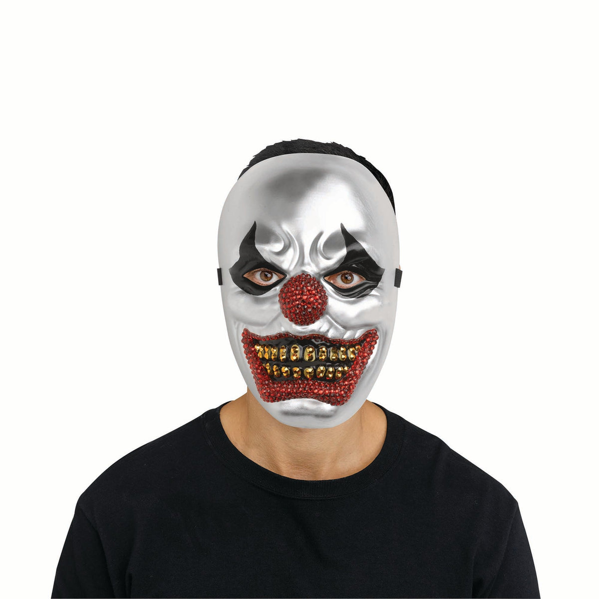 FUN WORLD Costume Accessories Bling Killer Clown Mask for Adults