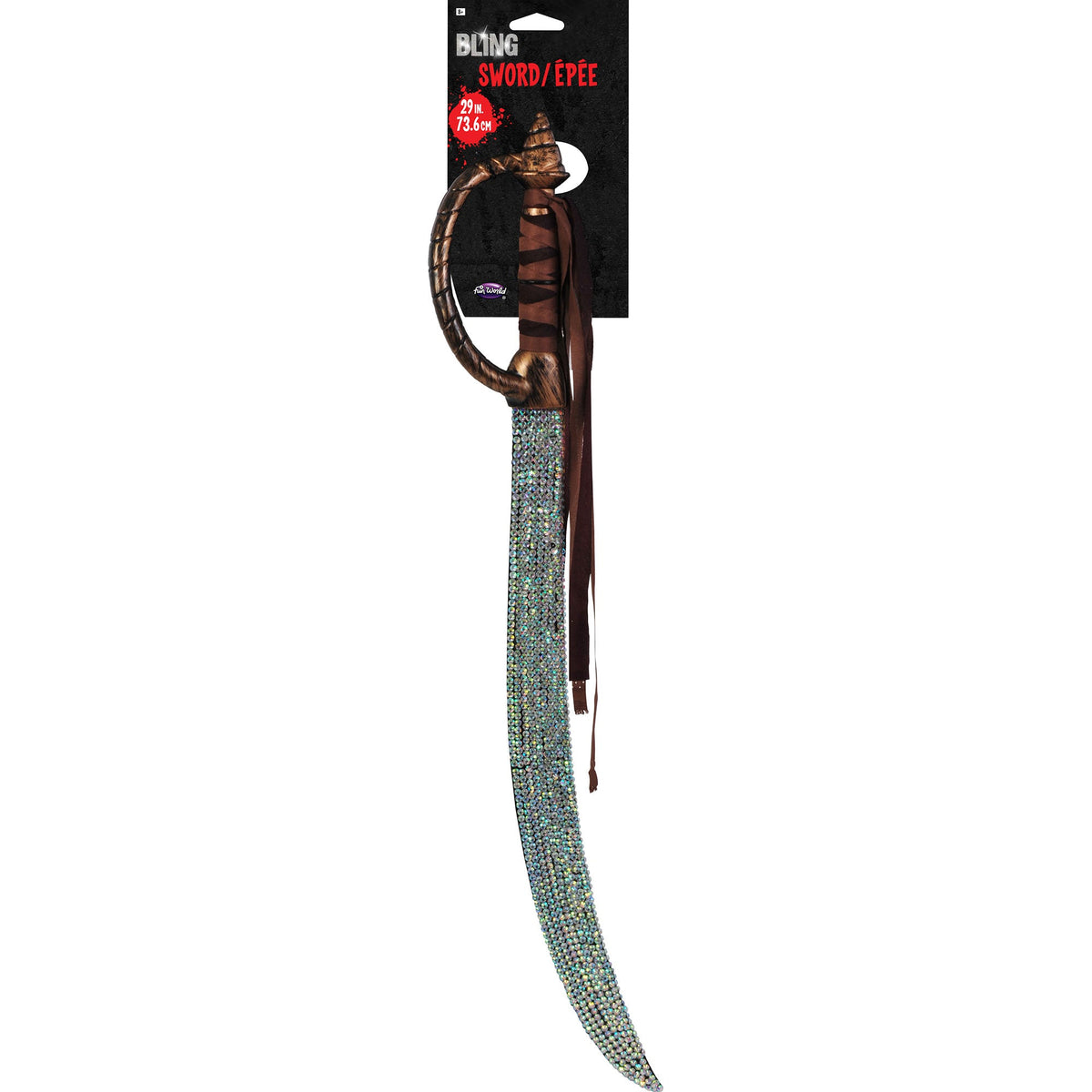 FUN WORLD Costume Accessories Bling Pirate Sword, 29 Inches, 1 Count 071765154406