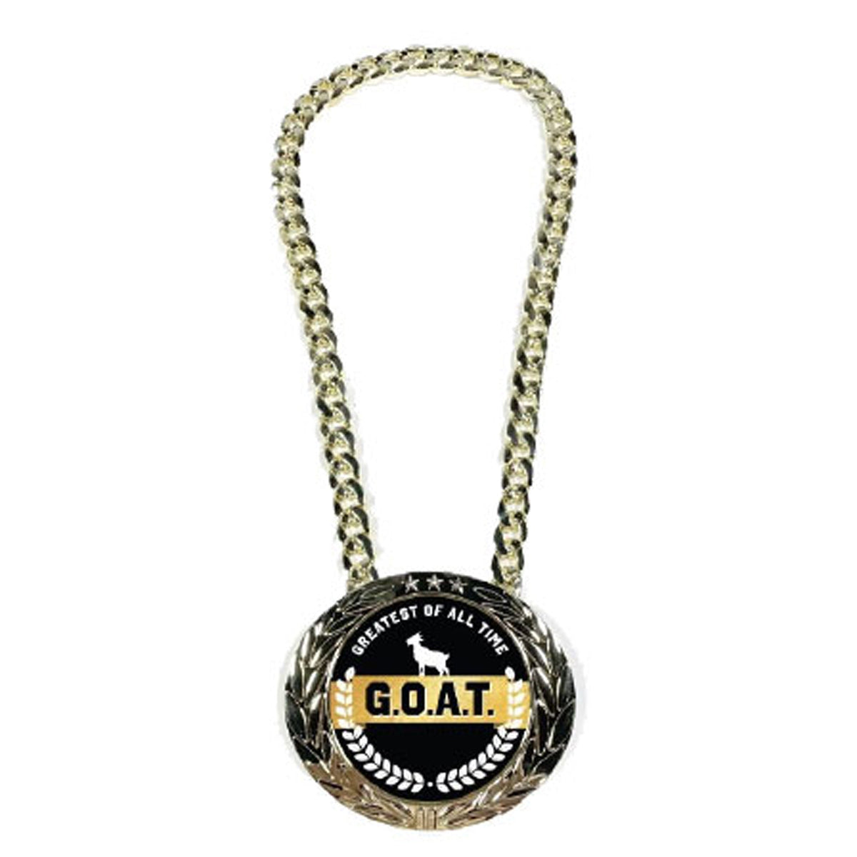 FUN WORLD Costume Accessories G.O.A.T Medallion with Chain for Adults 071765171687