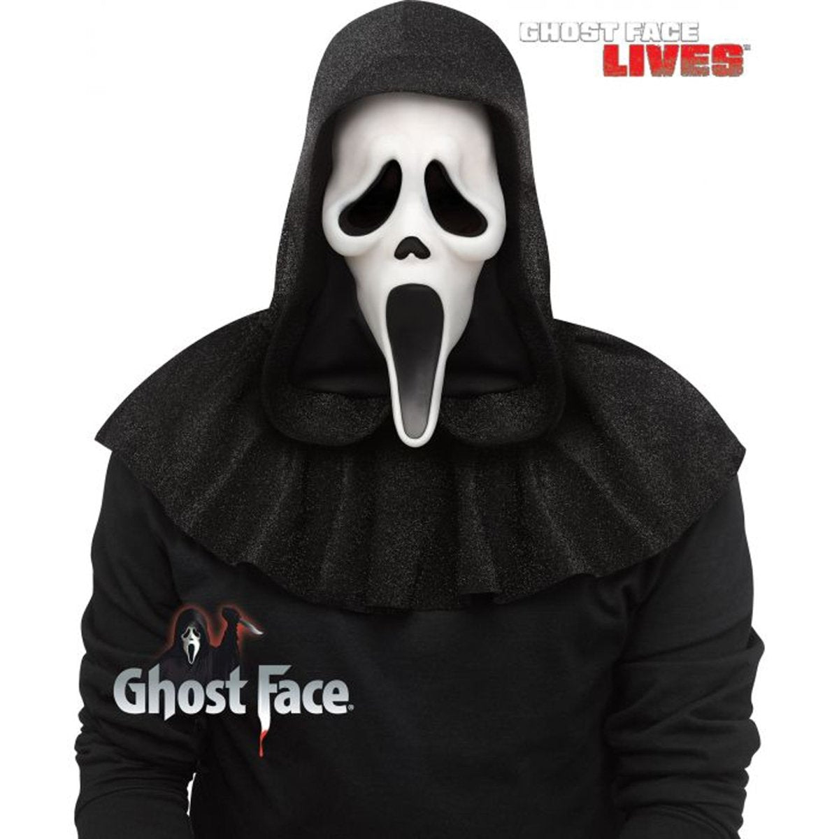 FUN WORLD Costume Accessories Ghost Face 25th Anniversary Movie Mask for Adults, Scream 071765127431