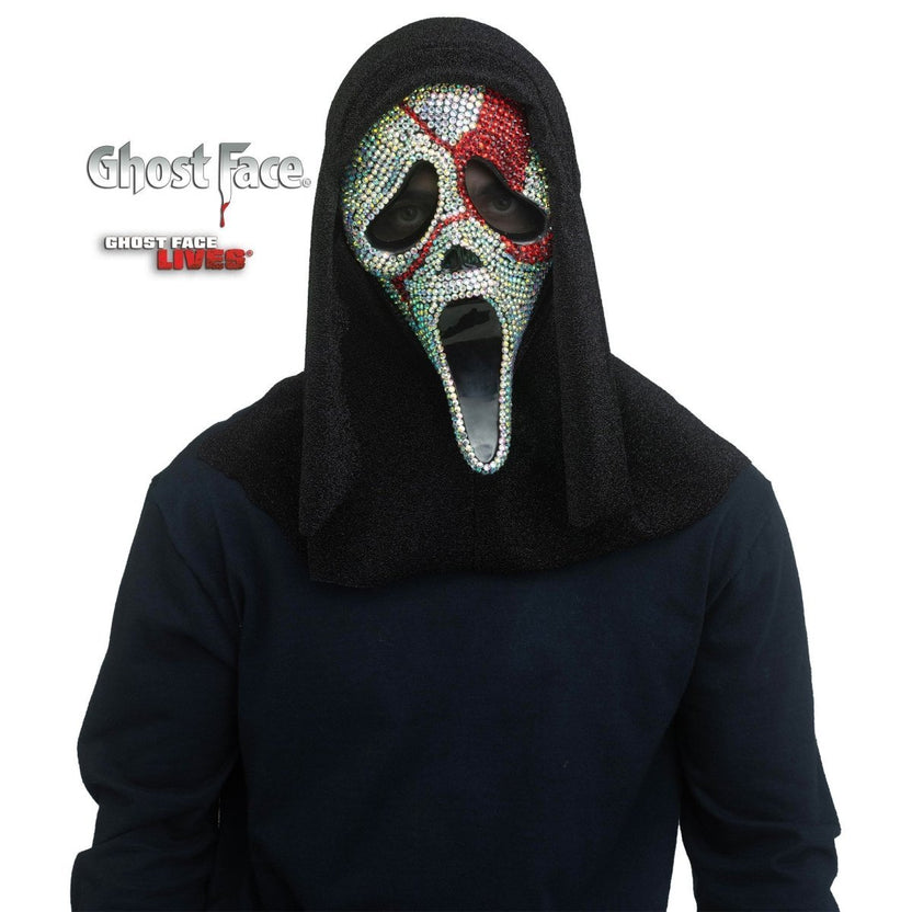 Ghost Face Bloody Bling Mask for Adults, Scream | Party Expert