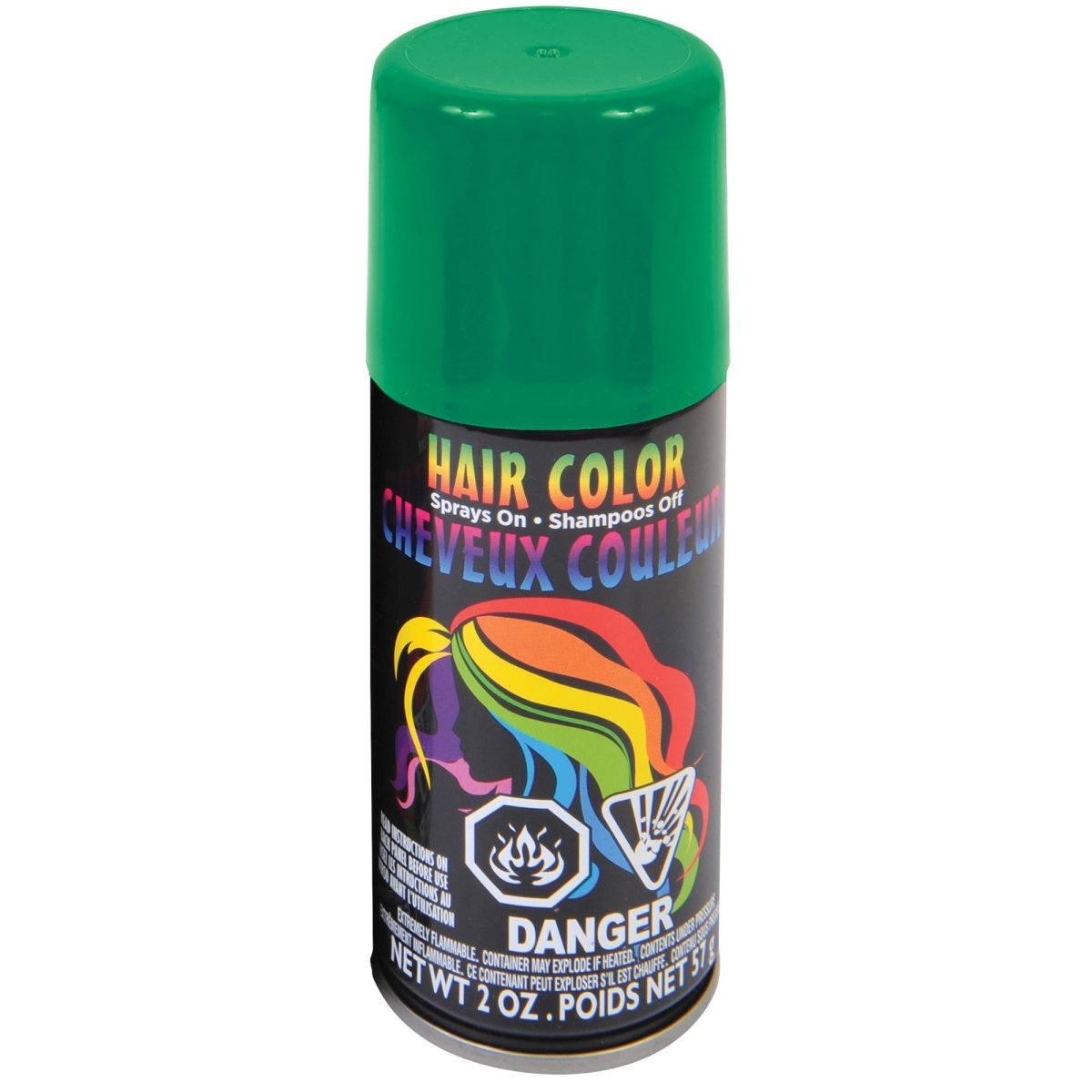 FUN WORLD Costume Accessories Green Hair Spray, 1 Count 023168194824