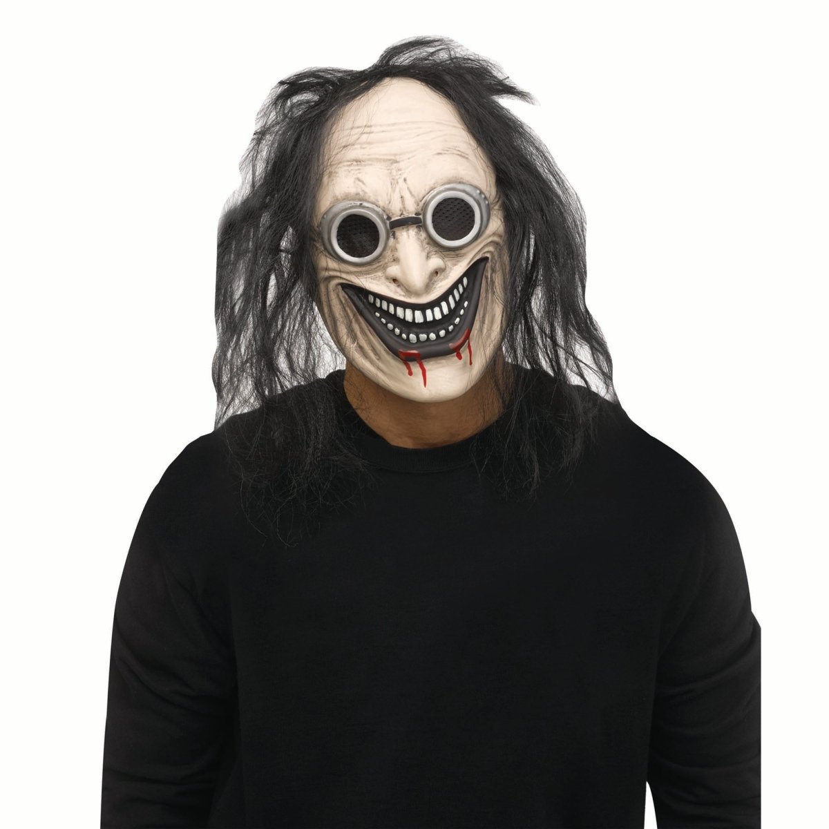 FUN WORLD Costume Accessories Mad Scientist Mask for Adults, Black 071765157438