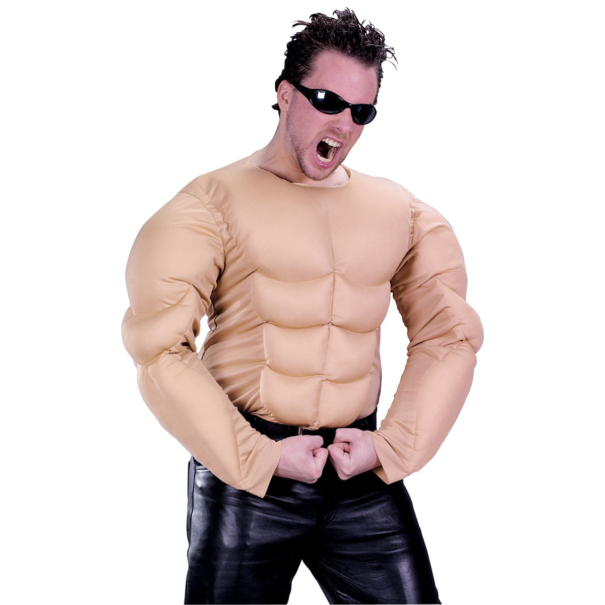 FUN WORLD Costume Accessories Muscle Shirt for Adults 023168050526