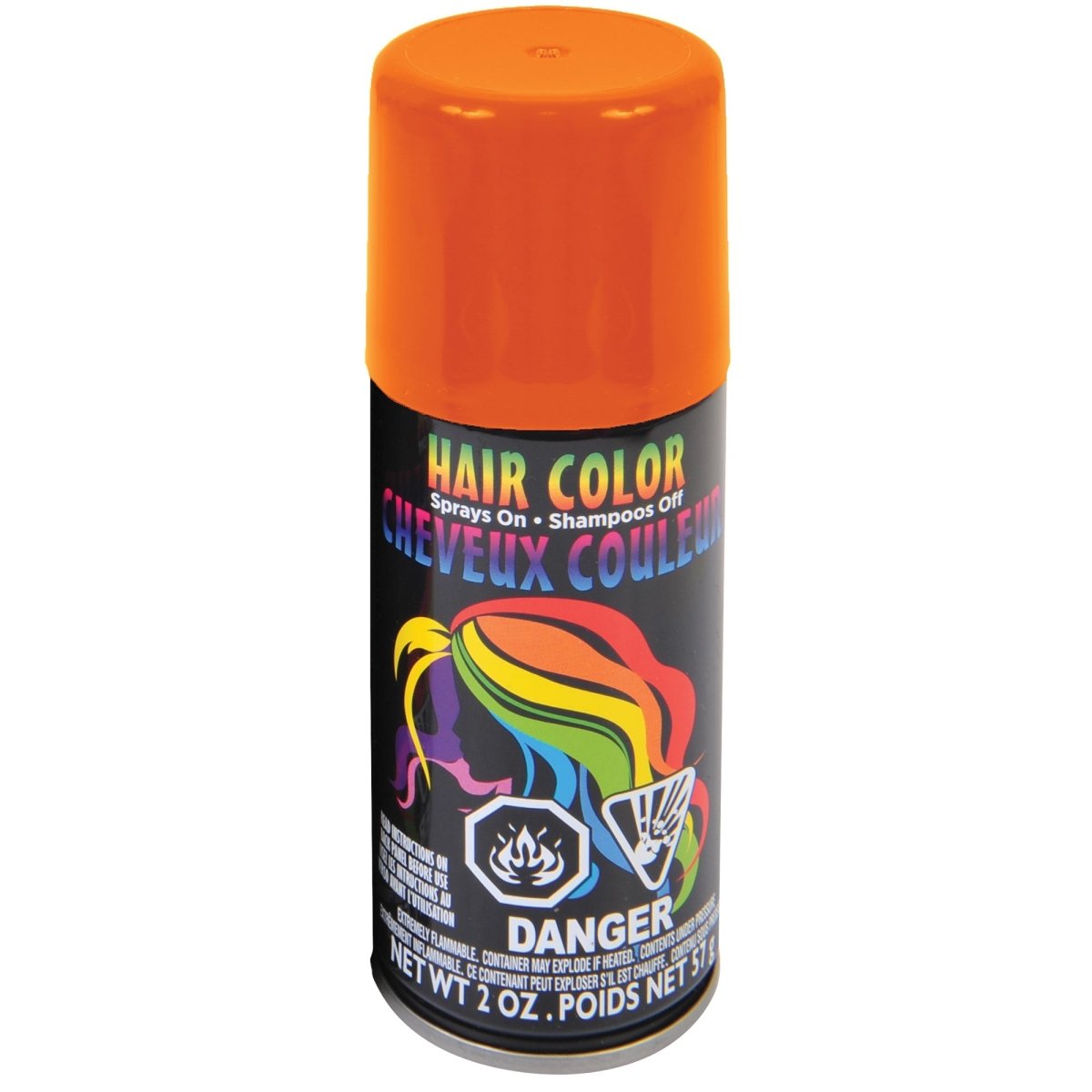 FUN WORLD Costume Accessories Orange Hair Spray, 1 Count 023168294821