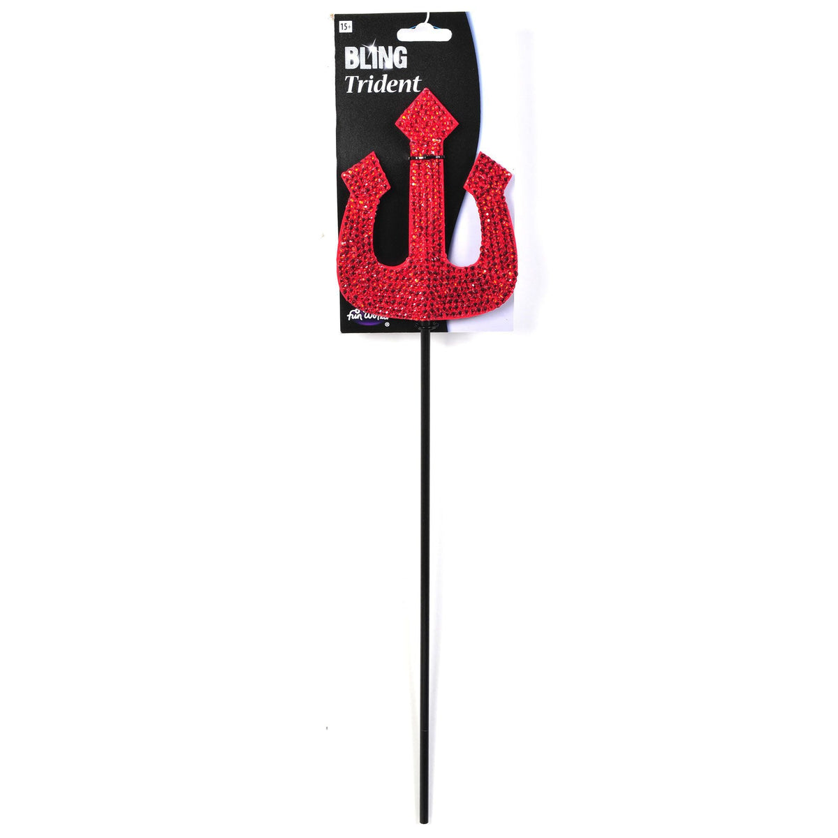 FUN WORLD Costume Accessories Red Bling Diva Fork Wand, 1 Count 071765160223