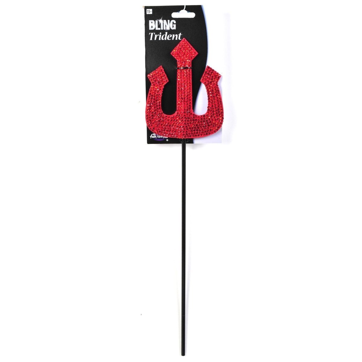 FUN WORLD Costume Accessories Red Bling Diva Fork Wand, 1 Count 071765160223