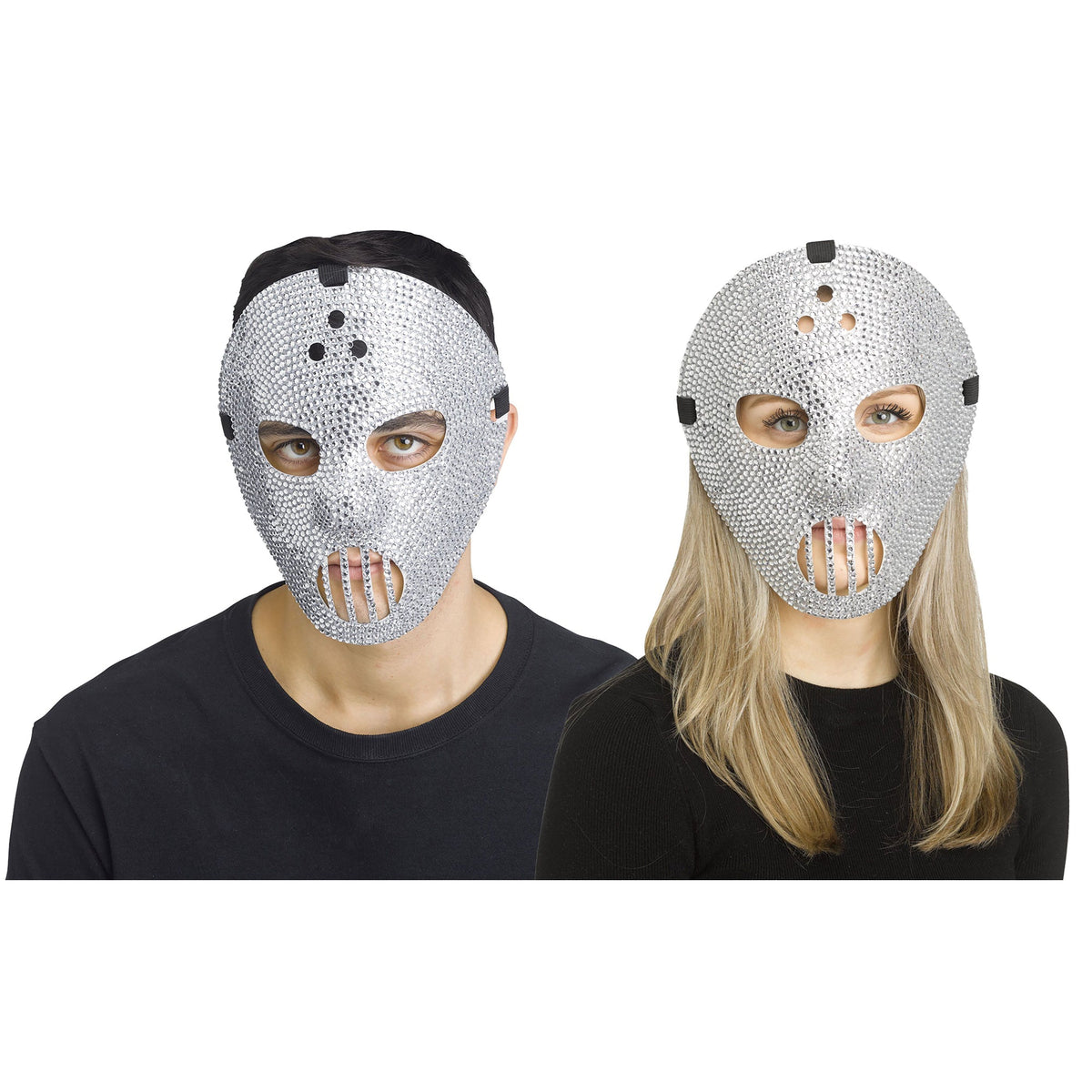 FUN WORLD Costume Accessories Rhinestone Hockey Mask for Adults