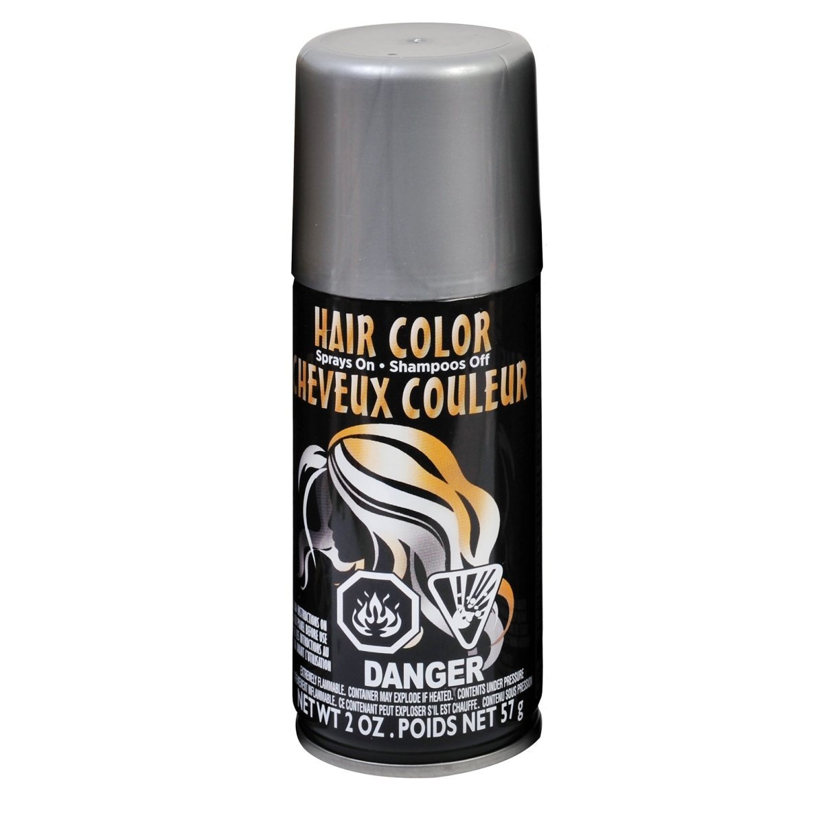 FUN WORLD Costume Accessories Silver Hair Spray, 1 Count 023168294807