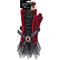 FUN WORLD Costume Accessories Velour Coffin Glovelet for Adults, Red