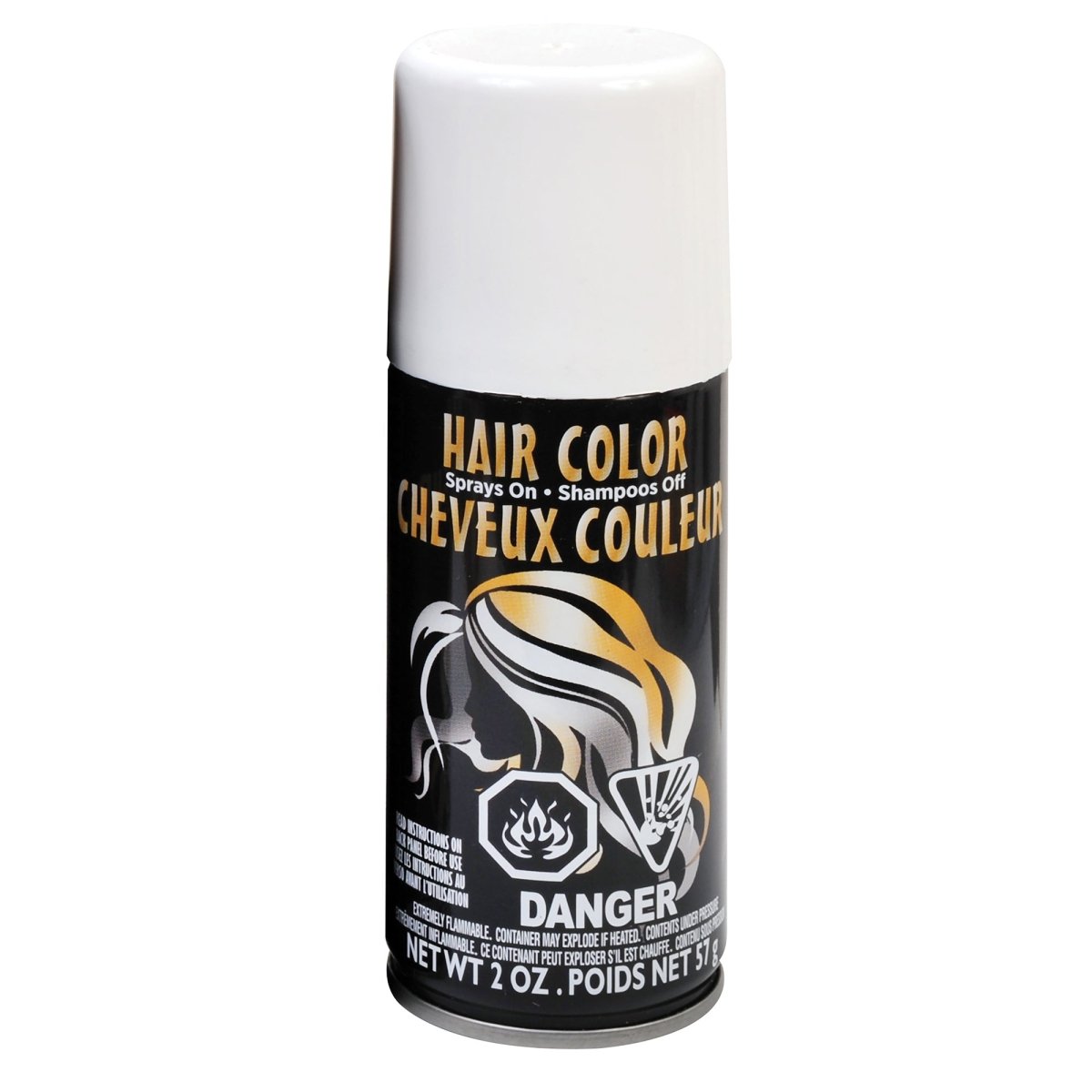 FUN WORLD Costume Accessories White Hair Spray, 1 Count 023168194800