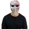 FUN WORLD Costume Accessories White Hockey Punisher Mask with Blood Splatters for Adults 071765169455