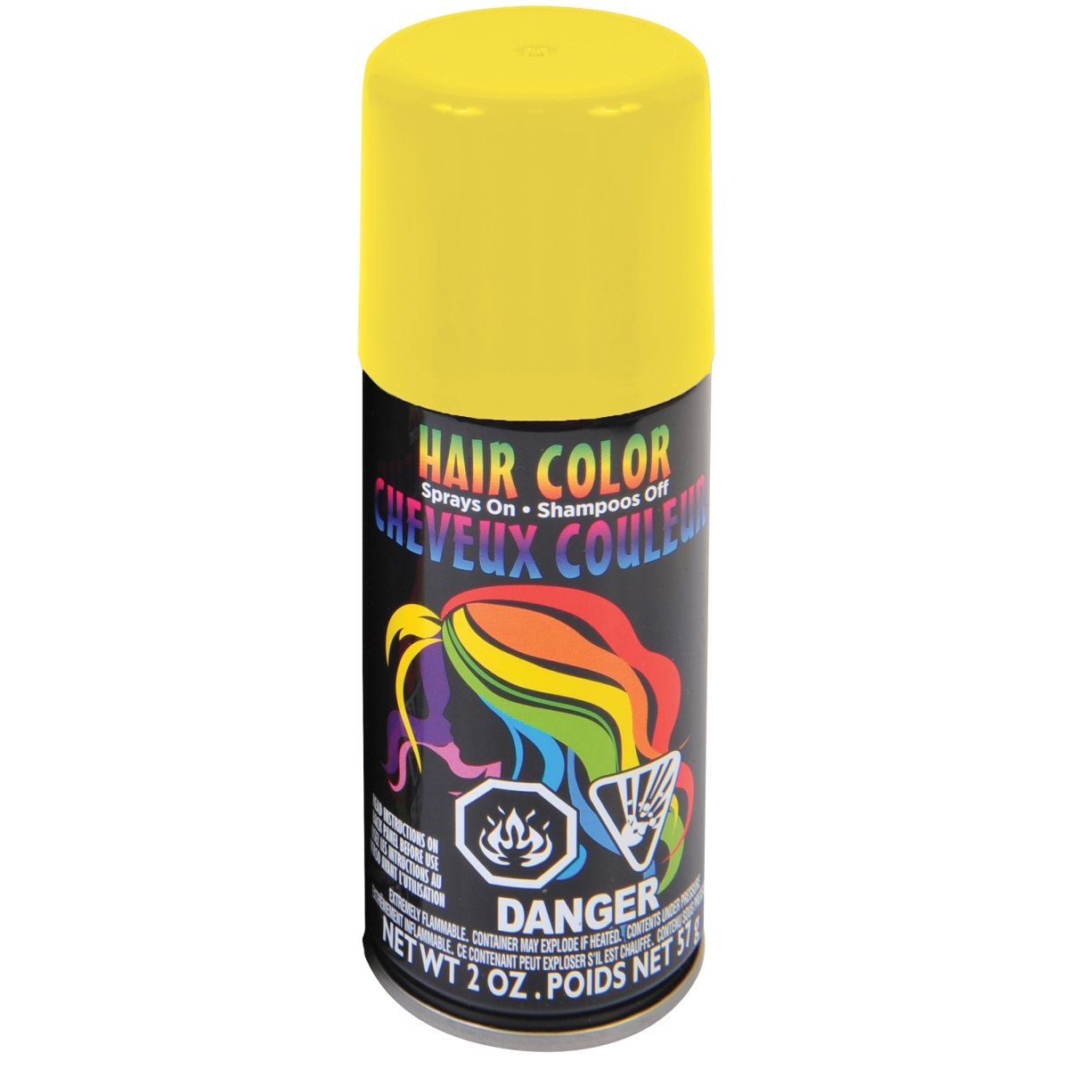 FUN WORLD Costume Accessories Yellow Hair Spray, 1 Count 023168594822