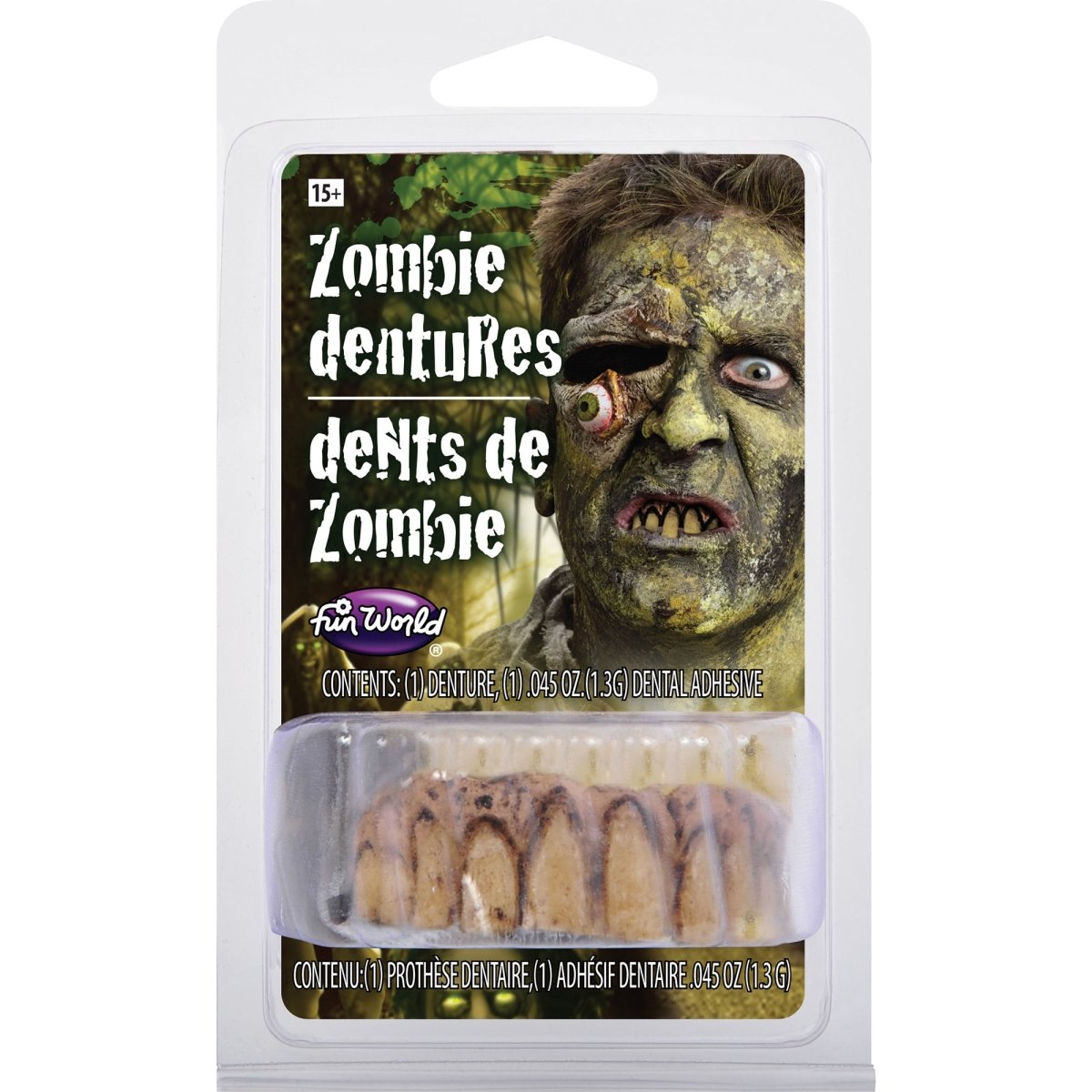 FUN WORLD Costume Accessories Zombie Teeth for Adults 023168909800