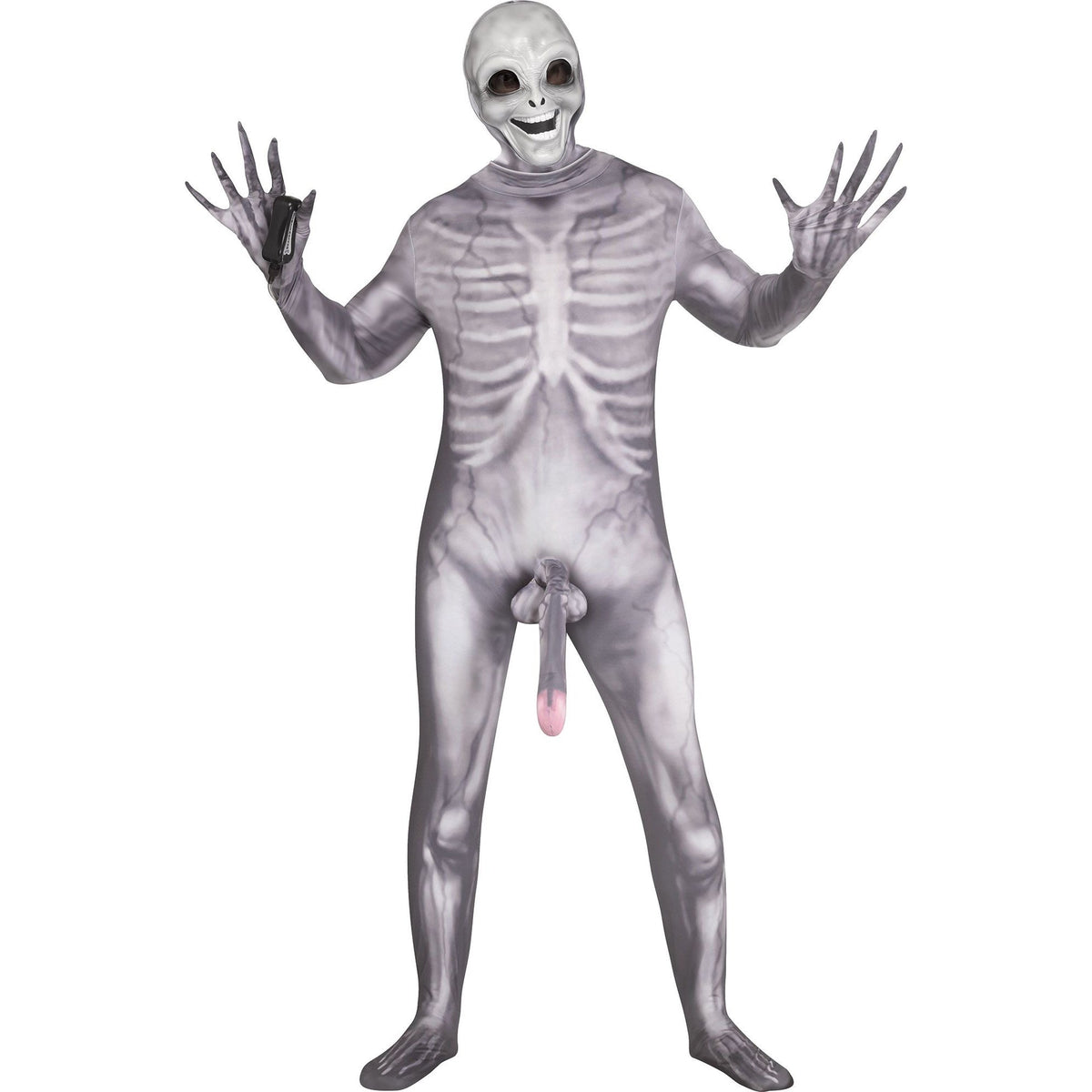 FUN WORLD Costumes Alien Prober Costume for Adults, Jumpsuit with Mask 071765041997