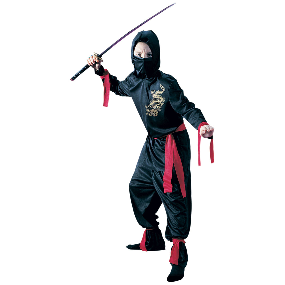 FUN WORLD Costumes Black Ninja Costume for Kids