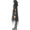 FUN WORLD Costumes Bone Reaper Costume for Kids, Black Hooded Cape and Dress