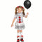 FUN WORLD Costumes Carnevil Clown Costume for Toddlers, Grey and Red Dress