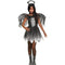 FUN WORLD Costumes Dark Sparkle Angel Costume for Kids, Black Dress, Halo and Wings