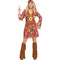 FUN WORLD Costumes Flower Power Hippie Costume for Adults, Flower Dress