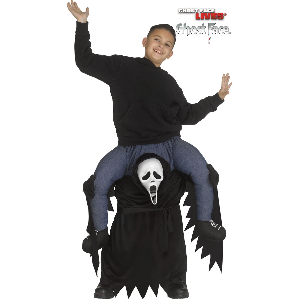 FUN WORLD Costumes Ghost Face Carry Me Costume for Kids, Scream 071765025881