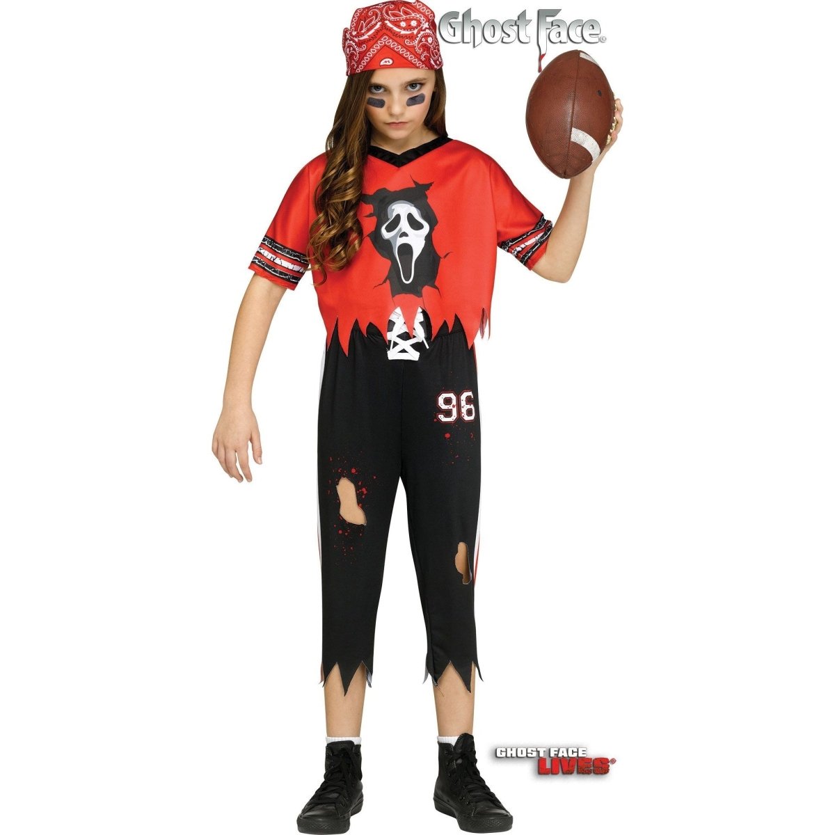 FUN WORLD Costumes Ghost Face Football Costume for Kids, Scream