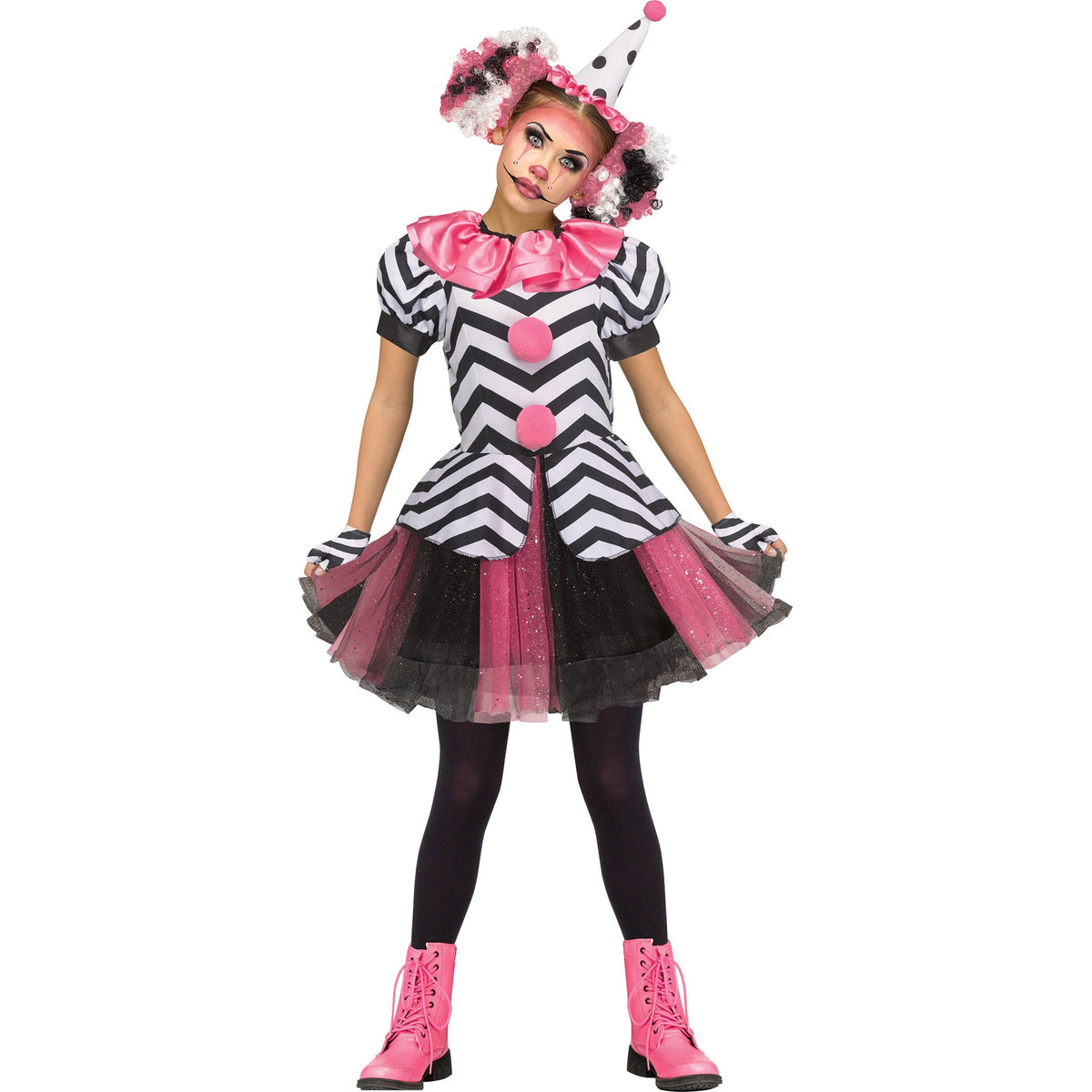 FUN WORLD Costumes Harlequin Costume for Kids, Circus Dress