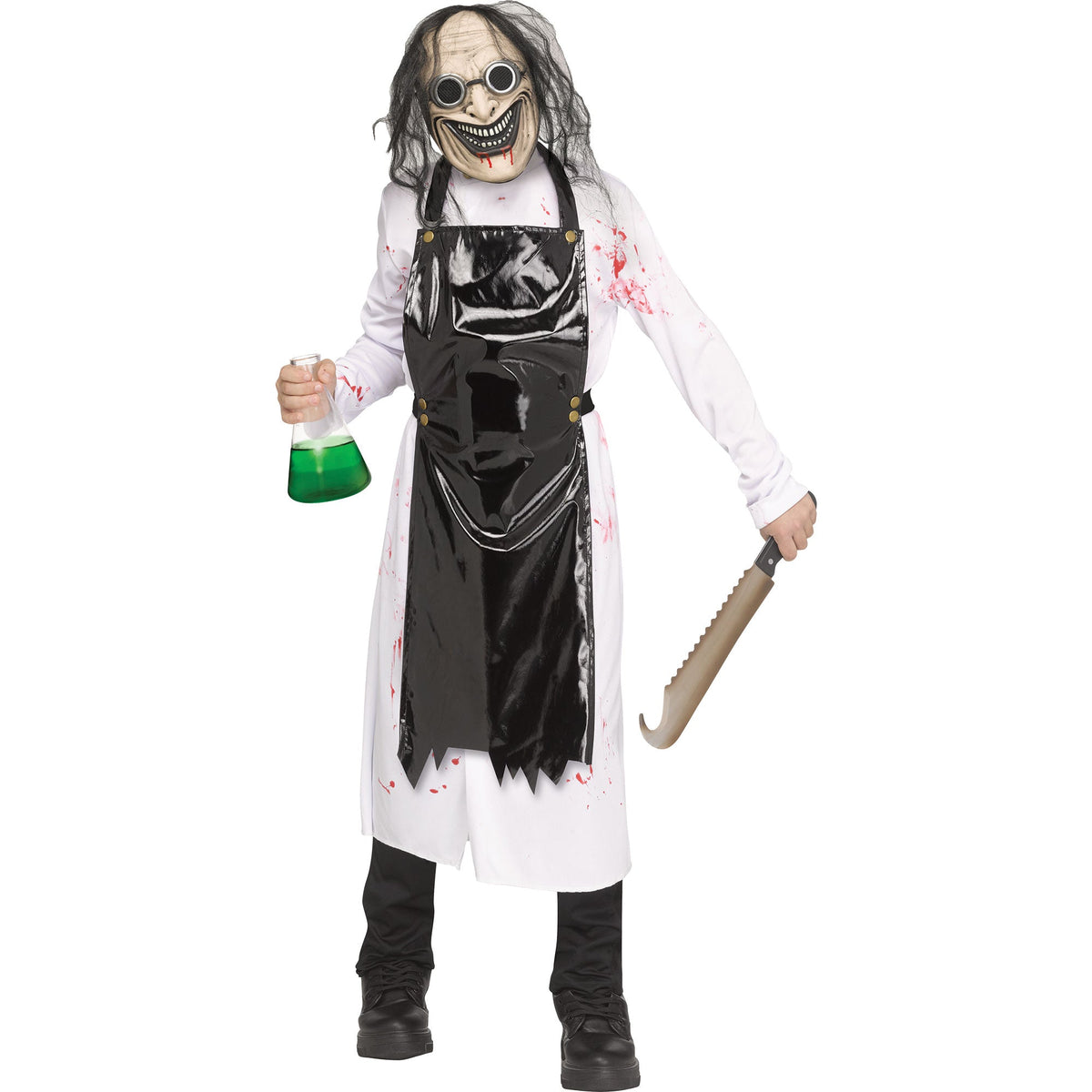 FUN WORLD Costumes Mad Scientist Costume for Kids, Blood-Spattered Lab Coat