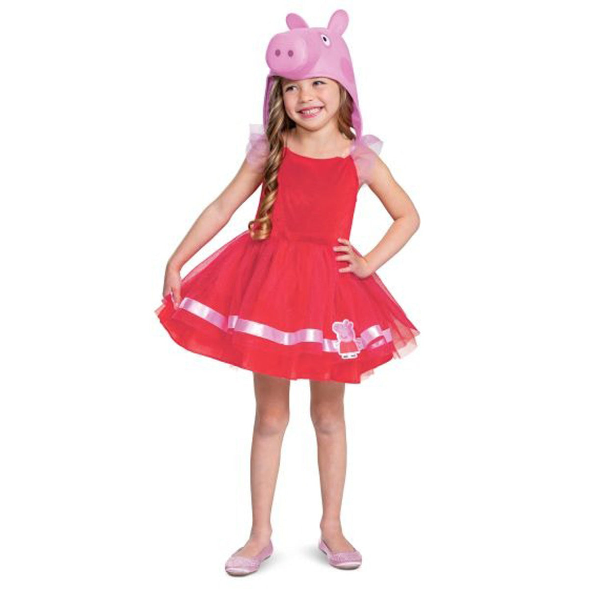 DISGUISE (TOY-SPORT) Costumes Peppa Pig Classic Dress Costume for Toddlers, Headpiece and Tail