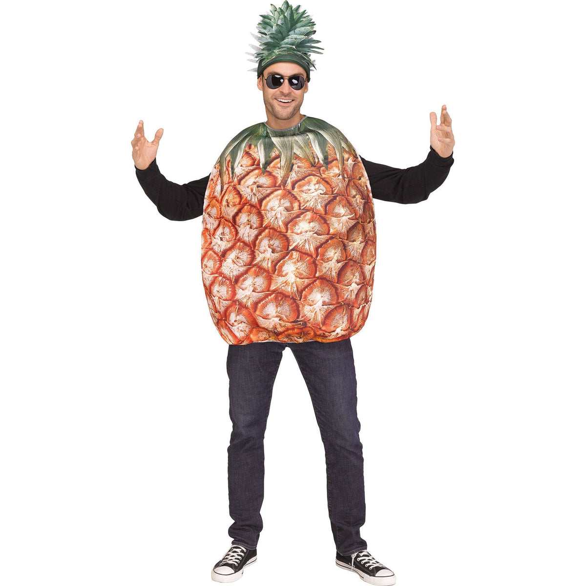 FUN WORLD Costumes Pineapple Costume for Adults, Tunic and Hat 071765100700