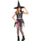 FUN WORLD Costumes Rainbow Witch Costume for Kids, Dress, Tights and Hat