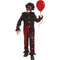 FUN WORLD Costumes Red Chrome Clown Costume for Kids, Black and Red Jumpsuit