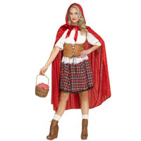 FUN WORLD Costumes Red Riding Hood Costume for Adults, Dress and Red Hood